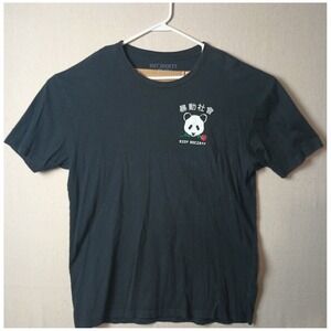 Riot‎ Society Panda Graphic T-Shirt Y2K Streetwear Casual Size Short Sleeve XL M